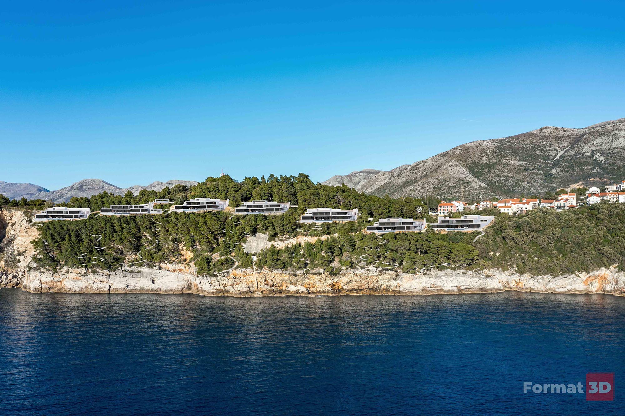Photomontage of Dolabella Heights, Cavtat, Dubrovnik